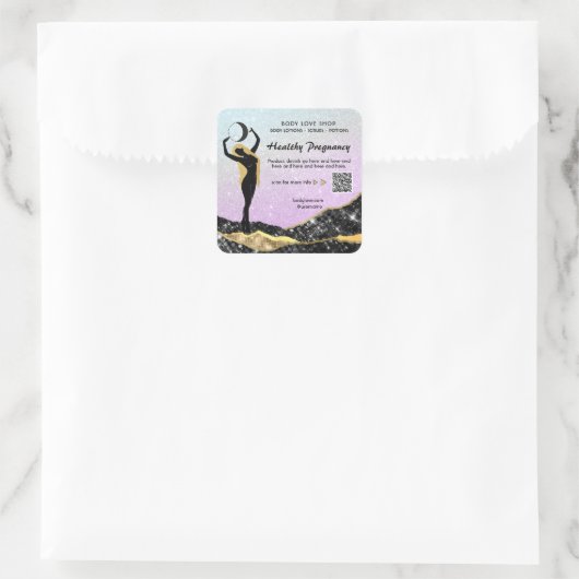 *~* AP24呪文虹の女神の意図グラデーション スクエアシール (バッグ)