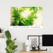 *~* AP25トラベルトロピカルヤシの木 – パーソナライズ ポスター (ホームオフィス)