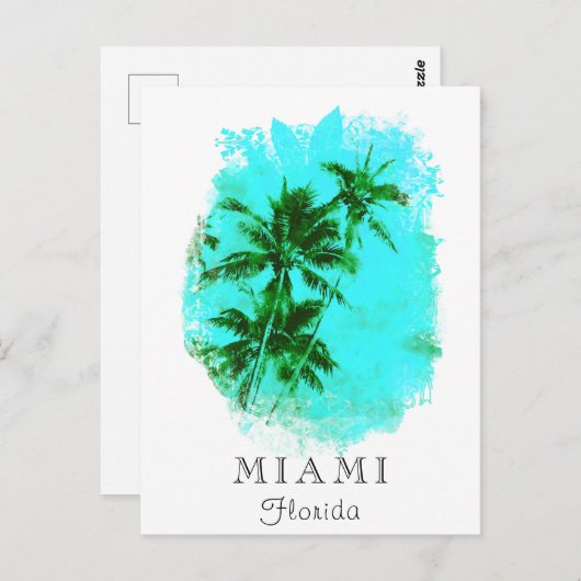 *~* AP25パーソナル設定の熱帯ヤシの木の旅 ポストカード (正面/裏面)