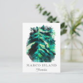 *~* AP25個人用熱帯パームリーフ旅行 ポストカード (スタンド正面)
