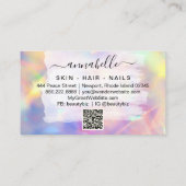 *~* AP26 OPALプリズムレインボーQRクリスタルエーテル 名刺 (裏面)