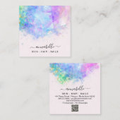 *～* AP26 OPALプリズムレインボーQR Etherealダンデリオン スクエア名刺 (正面/裏面)