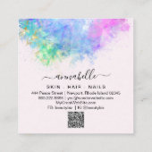 *～* AP26 OPALプリズムレインボーQR Etherealダンデリオン スクエア名刺 (裏面)