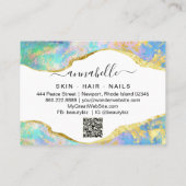 *~* AP26 OPAL Rainbow QR金ゴールドグリッターEthereal 名刺 (裏面)