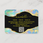 *~* AP26 OPAL Rainbow QR金ゴールドグリッターEthereal  名刺 (裏面)