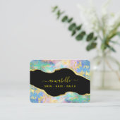 *~* AP26 OPAL Rainbow QR金ゴールドグリッターEthereal  名刺 (スタンド正面)