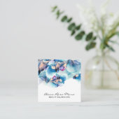 *~* AP29はっきりしたターコイズティール（緑がかった色）金ゴールドギルドYummy スクエア名刺 (スタンド正面)