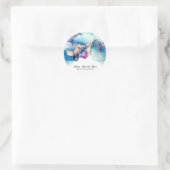 AP29ゆみブルー金ゴールドグリッターサークル良いVIBE ラウンドシール (バッグ)