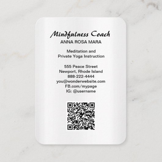 *~* AP2 Pastel抽象芸術QRコード曼荼羅箔  名刺 (裏面)