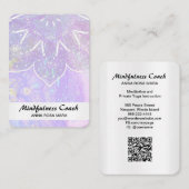 *～* AP2 Pastel抽象芸術QRコード曼荼羅箔  名刺 (正面/裏面)