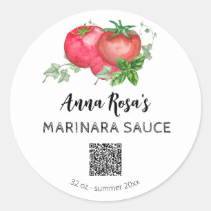 *~* AP30トマトキャニングジャーQRロゴ ラウンドシール