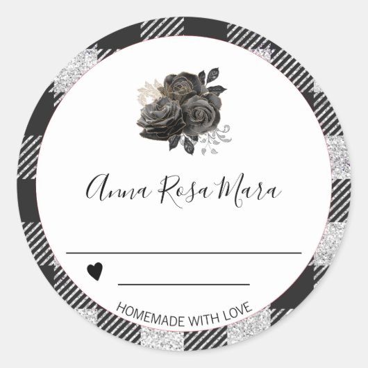 *~* AP30バッファローギンガム金ゴールドブラックキャンドホームメイド ラウンドシール (正面)