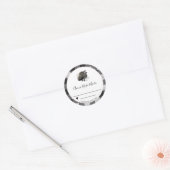 *~* AP30バッファローギンガム金ゴールドブラックキャンドホームメイド ラウンドシール (封筒)