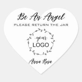 *~* AP30ロゴQrキャニング瓶を返すメイスン瓶 ハートシール