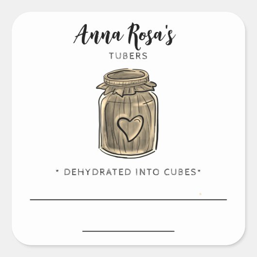 ** AP30脱水塊茎の空白の瓶ラベル。金ゴールド～ スクエアシール (正面)