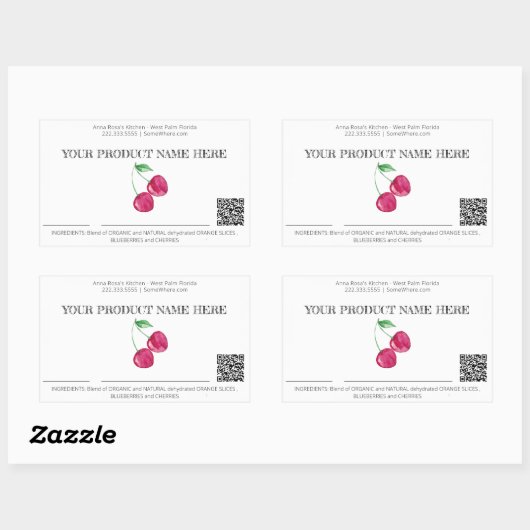 ~* AP30脱水果実QR – 写真乾杯 長方形シール (シート)