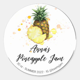 *~* AP30 PINEAPPLE自家製ジェリージャム保存食品 ラウンドシール