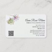 *~* AP32ピンクロータスヨガフラワーゼンQRロゴ 名刺 (裏面)