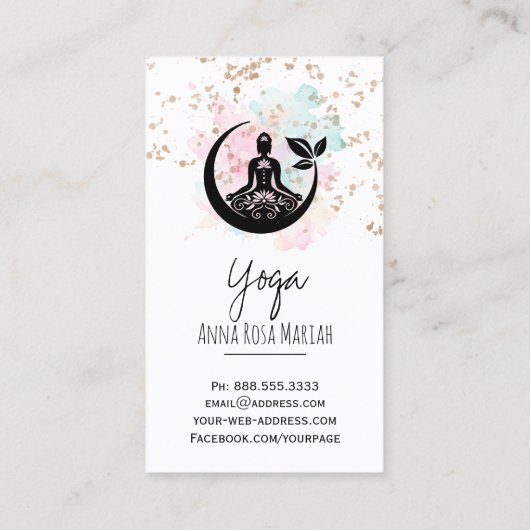 *~* AP33  Botanical Yoga Rainbow Chakra Spiritual  名刺 (裏面)