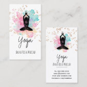 *~* AP33 Rainbow Chakra Spiritual Glitter Yoga 名刺 (正面/裏面)