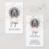 *~* AP33 Rainbow Chakra Spiritual Yoga Glitter 名刺 (正面/裏面)