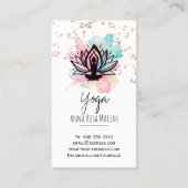 *~* AP33 Yoga Rainbow Chakra Spiritual Lotus 名刺 (裏面)