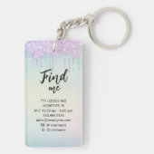 *~* AP36 QRプロモーション美しいアクリルグリッター キーホルダー (裏面)