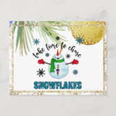 *~* AP44テイスト雪クリスマススノーマン写真 シーズンポストカード (正面)