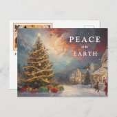 *~* AP44ヴィンテージ冬場クリスマスフォト シーズンポストカード (正面/裏面)