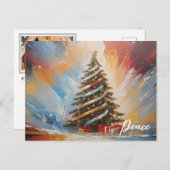 *~* AP44抽象芸術クリスマスツリーギフト写真 シーズンポストカード (正面/裏面)