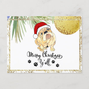 *~* AP44 Merry Christmas y'all PHOTO dog シーズンポストカード