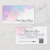 *~* AP46 Ethereal魔法エレガントグリッターQRロゴ 名刺 (正面/裏面)