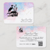 *~* AP46 QRエーテルビーチマーシュヘロンエレガント 名刺 (正面/裏面)