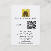 *~* AP49キャビン素朴コテージQRロゴ秋ゴールデン 名刺 (裏面)