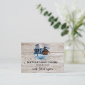 *~* AP49キャビン素朴QRウッドプランクス冬 名刺 (スタンド正面)