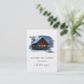 *~* AP49キャビ素朴ンコテージQRスノーウィームーン 名刺 (スタンド正面)