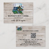 *~* AP49キャビ素朴ンQRウッドプランクス 名刺 (正面/裏面)