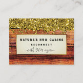 *~* AP49グリッター素朴漂白旧木材QR 名刺 (正面)