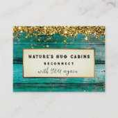 *~* AP49木材素朴グリッターQR 名刺 (正面)