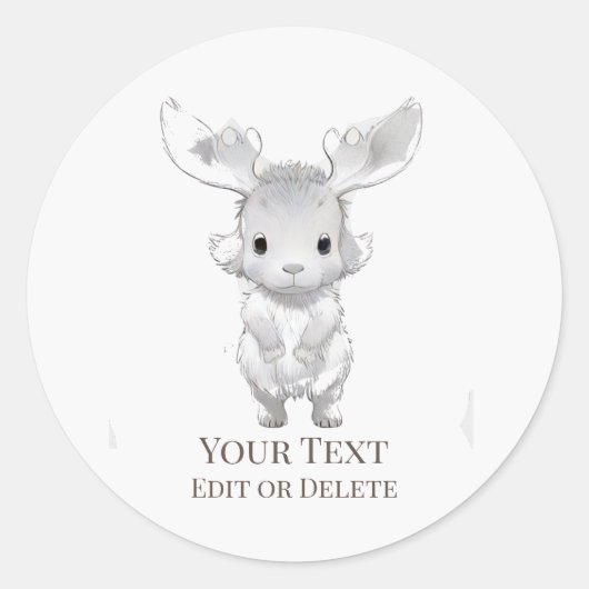 *~* AP49素朴かわいい漫画ベビームースシール ラウンドシール (正面)