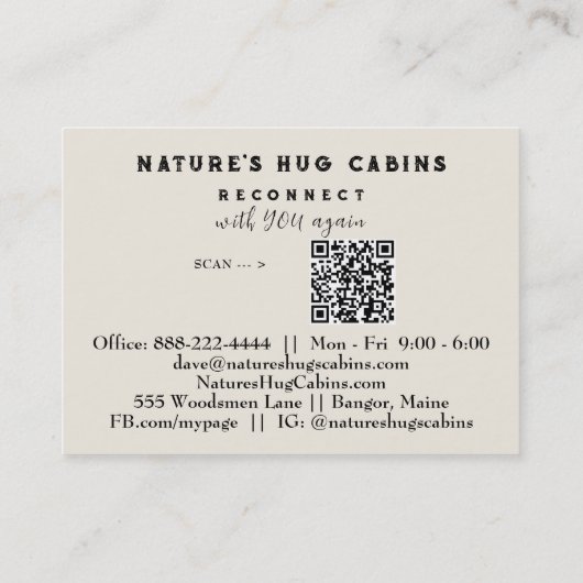 *~* AP49 QR素朴木材動揺してグリッター 名刺 (裏面)