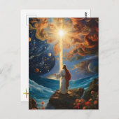 *~* AP50ファンタジー宇宙光イエス ポストカード (正面/裏面)