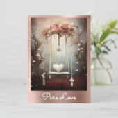 *~* AP51ロマンチックなスイングハートバレンタインデー 招待状 (スタンド正面)