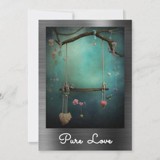 *~* AP51ロマンチックなスイングハートバレンタイン10 招待状 (正面)