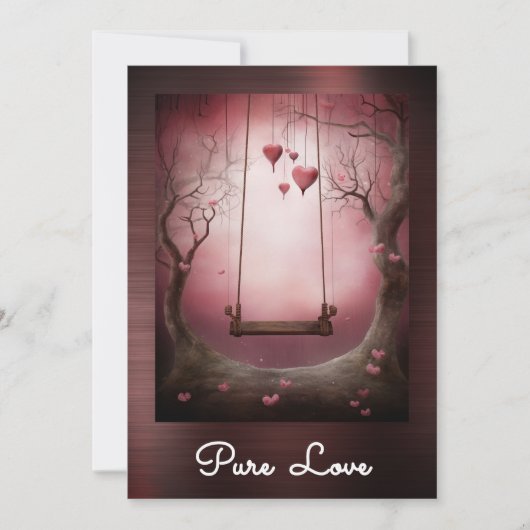 *~* AP51ロマンチックなスイングハートバレンタイン14 招待状 (正面)