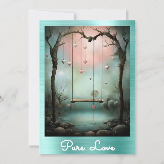 *~* AP51ロマンチックなスイングハートバレンタイン6 招待状 (正面)