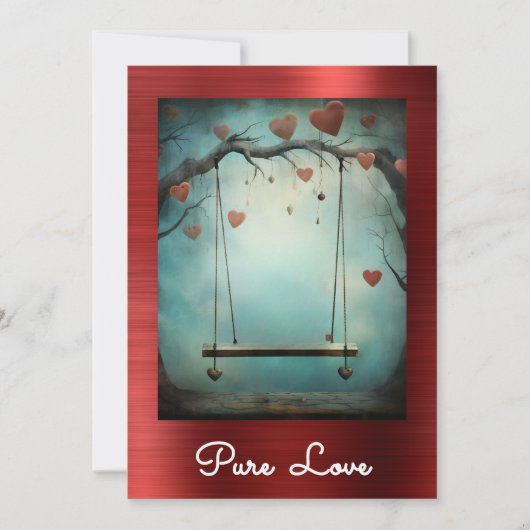 *~* AP51ロマンチックなスイングハートバレンタイン9 招待状 (正面)