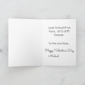 *~* AP51 17ロマンチックハウスボートハートバレンタイン シーズンカード (内部)