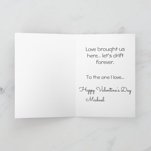 *~* AP51 17ロマンチックハウスボートハートバレンタイン シーズンカード (内部)