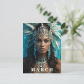 *~* Ap53 3月Boho AQUAMARINE Headdress ポストカード (スタンド正面)